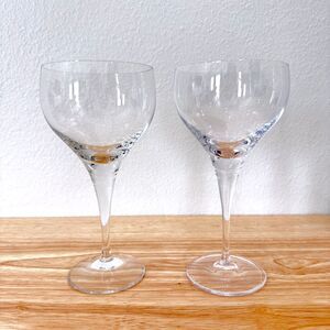 Vintage Rosenthal Studio Line Linie Crystal Wine Glasses Large Tall Set of 2